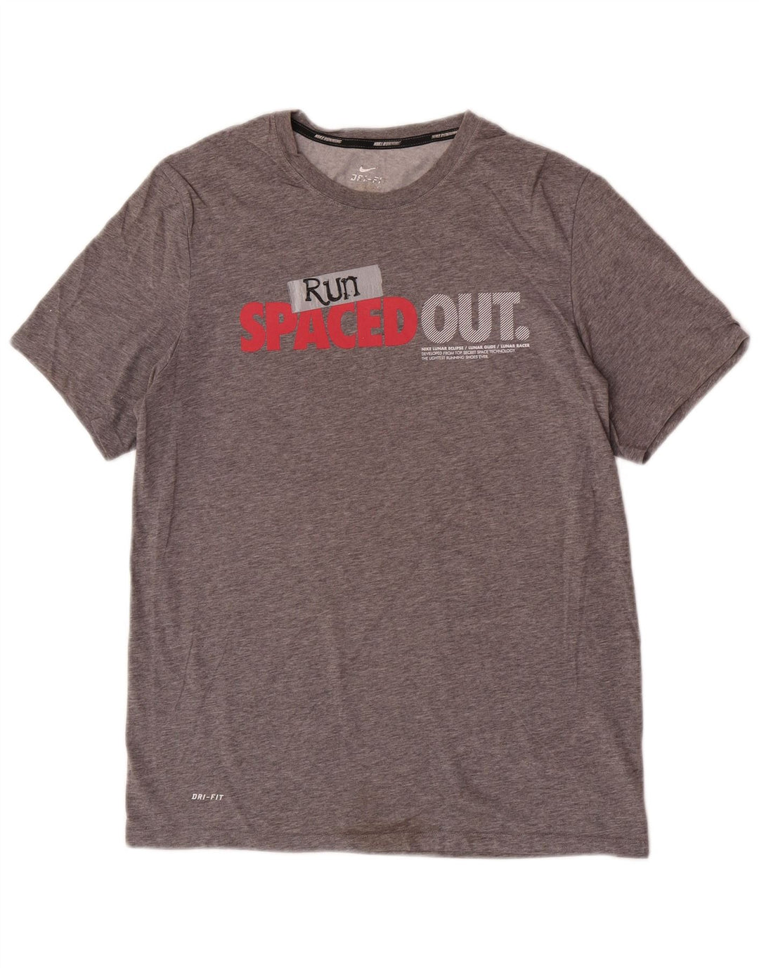 Tricou grafic Nike Dri Fit pentru bărbați Top din bumbac gri mediu