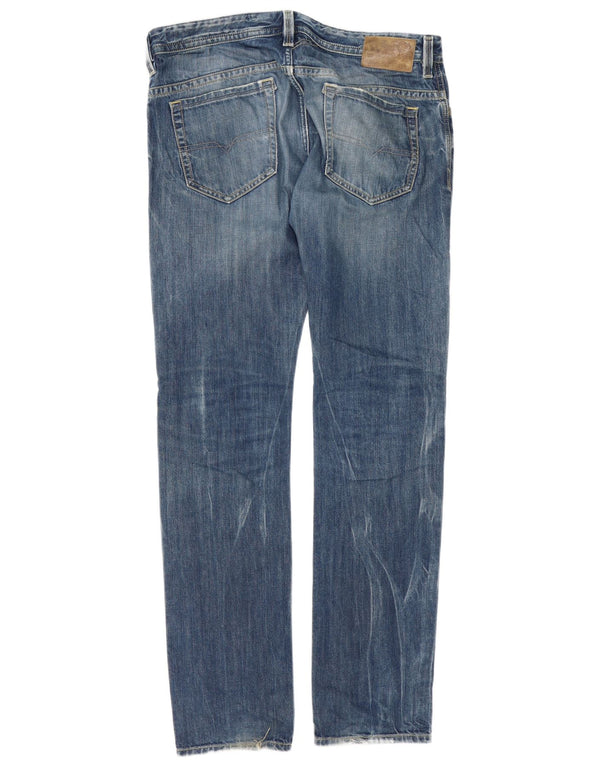 Diesel pentru bărbați Thavar distressed slim skinny blugi L34 L34 bumbac albastru