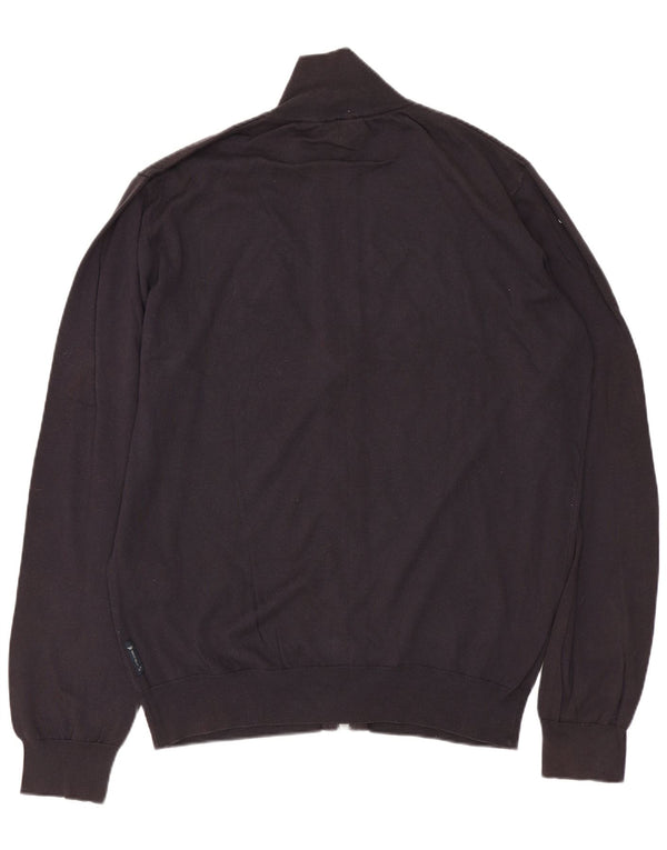 ARMANI JEANS Pulover cardigan pentru bărbați, bumbac bleumarin mediu