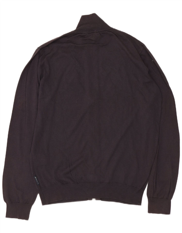 ARMANI JEANS Pulover cardigan pentru bărbați, bumbac bleumarin mediu