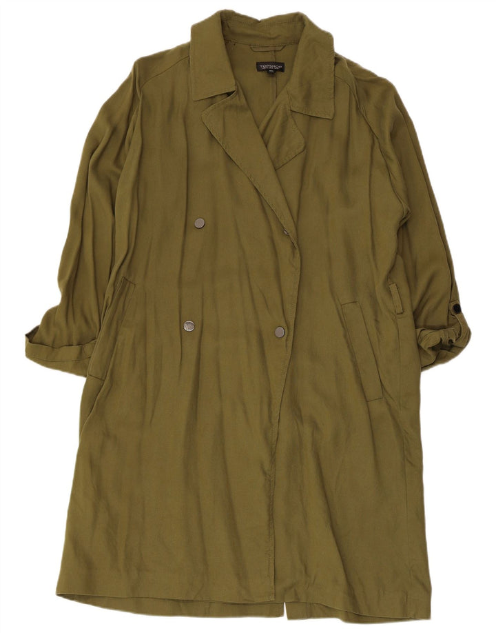 Trench supradimensionat pentru femei Topshop UK 12 Medium Khaki Lyocell