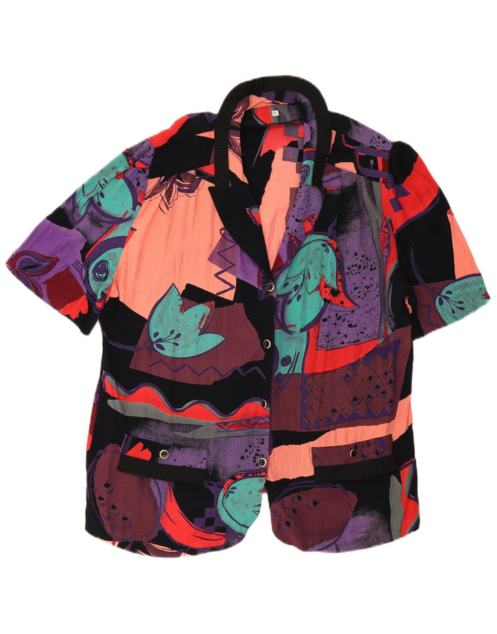 Jachetă vintage pentru femei cu model abstract IT 52 2XL multicolor