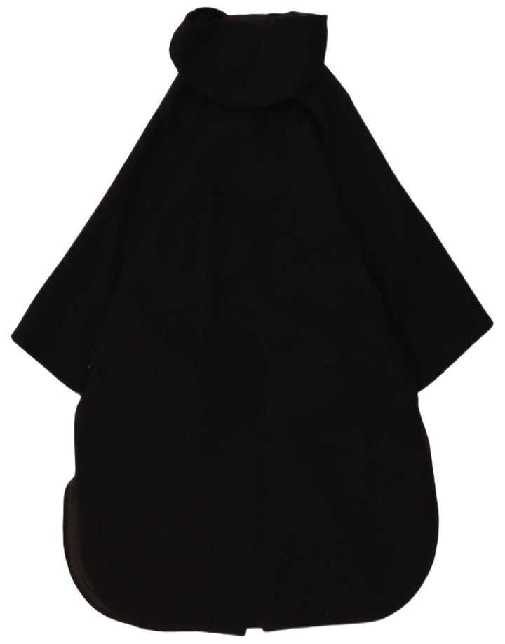 Poncho Vintage pentru femei cu glugă, mărime unica, negru