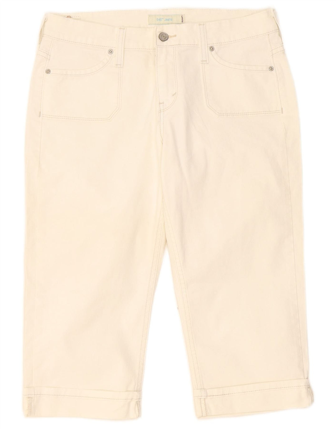 Bermudă de damă Levi's din denim, US 8 Medium W32, bumbac alb