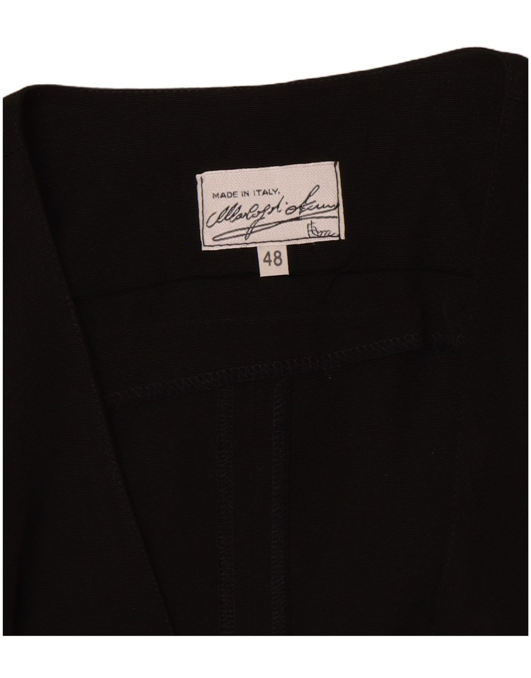 Jachetă vintage pentru femei cu 3 nasturi cu mânecă scurtă IT 48 XL negru cu buline