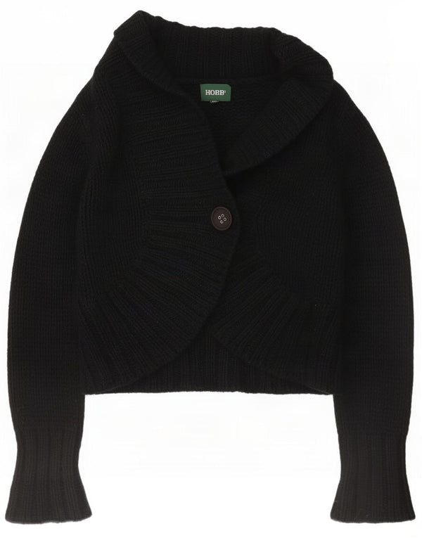 Hobbs Womens Crop Cardigan Sweater UK 10 Small Black