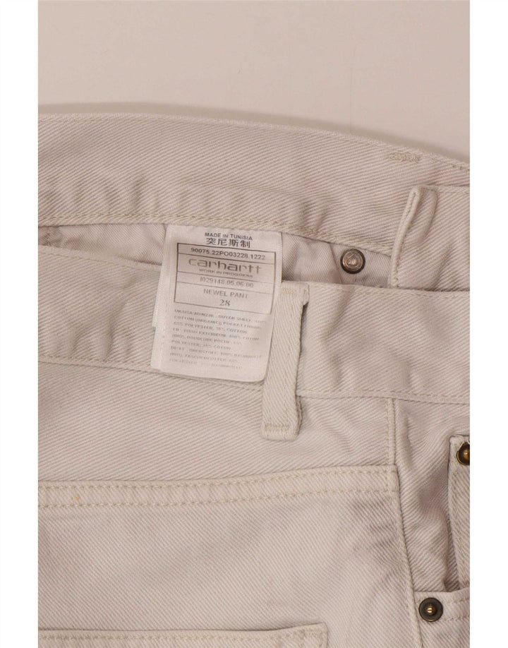 Blugi Carhartt Slim pentru bărbați W28 L28 Bumbac alb