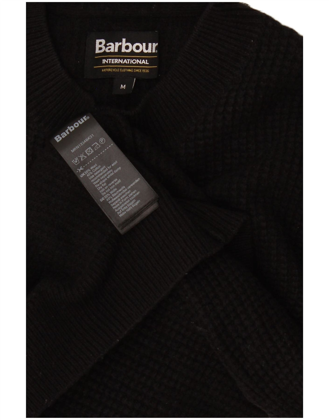Pulover Barbour pentru femei cu gât țestoasă din lână neagră medie
