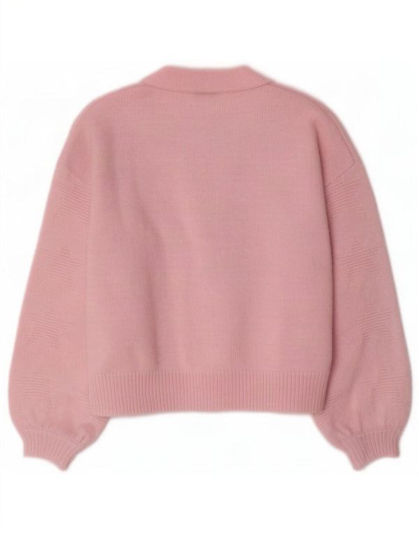 Pulover cardigan supradimensionat pentru femei Oliver Bonas UK 10 mic roz acrilic