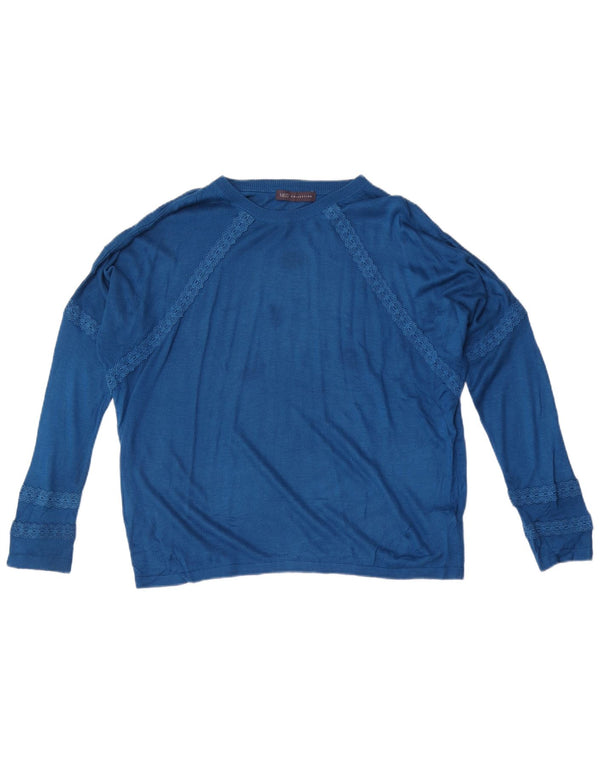 Marks & Spencer Pulover supradimensionat cu gât de barcă pentru femei UK 14 Medium Blue
