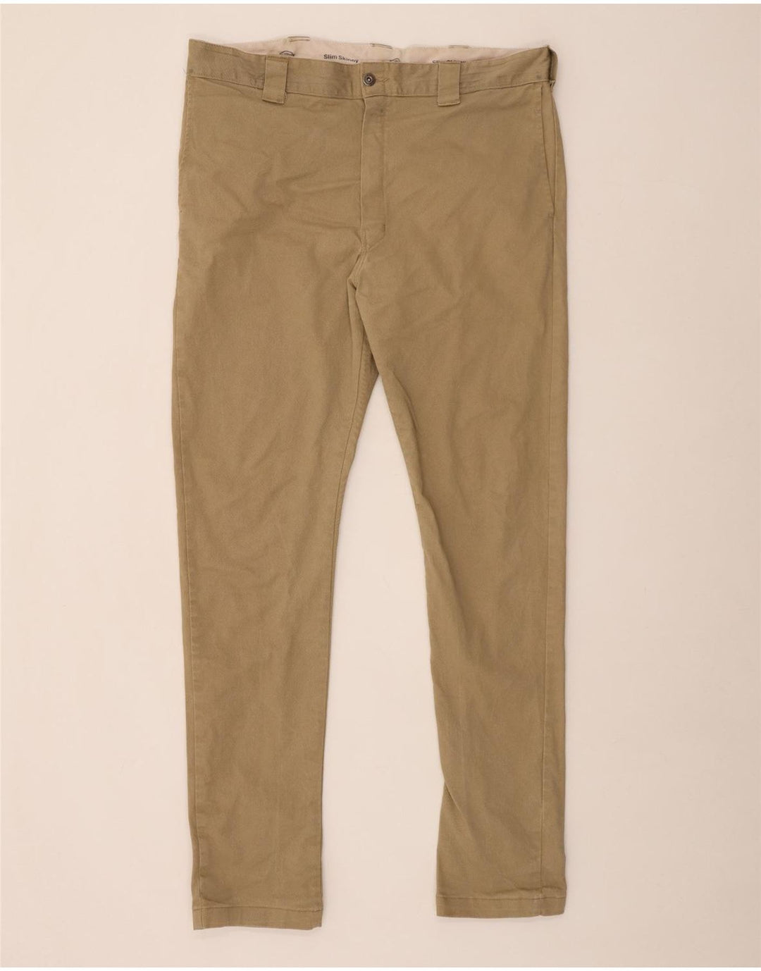 DICKIES Pantaloni chino slim skinny pentru bărbați L38 L34 bumbac bej