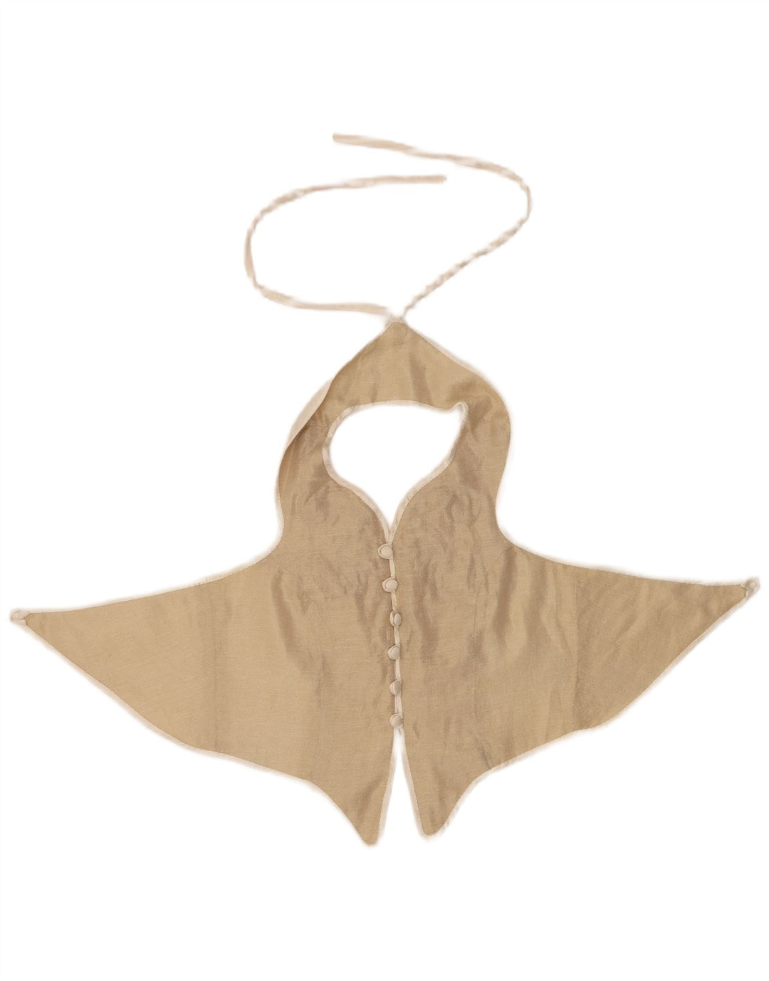 VINTAGE pentru femei cu model abstract Crop Halter Top UK 12 Medium White