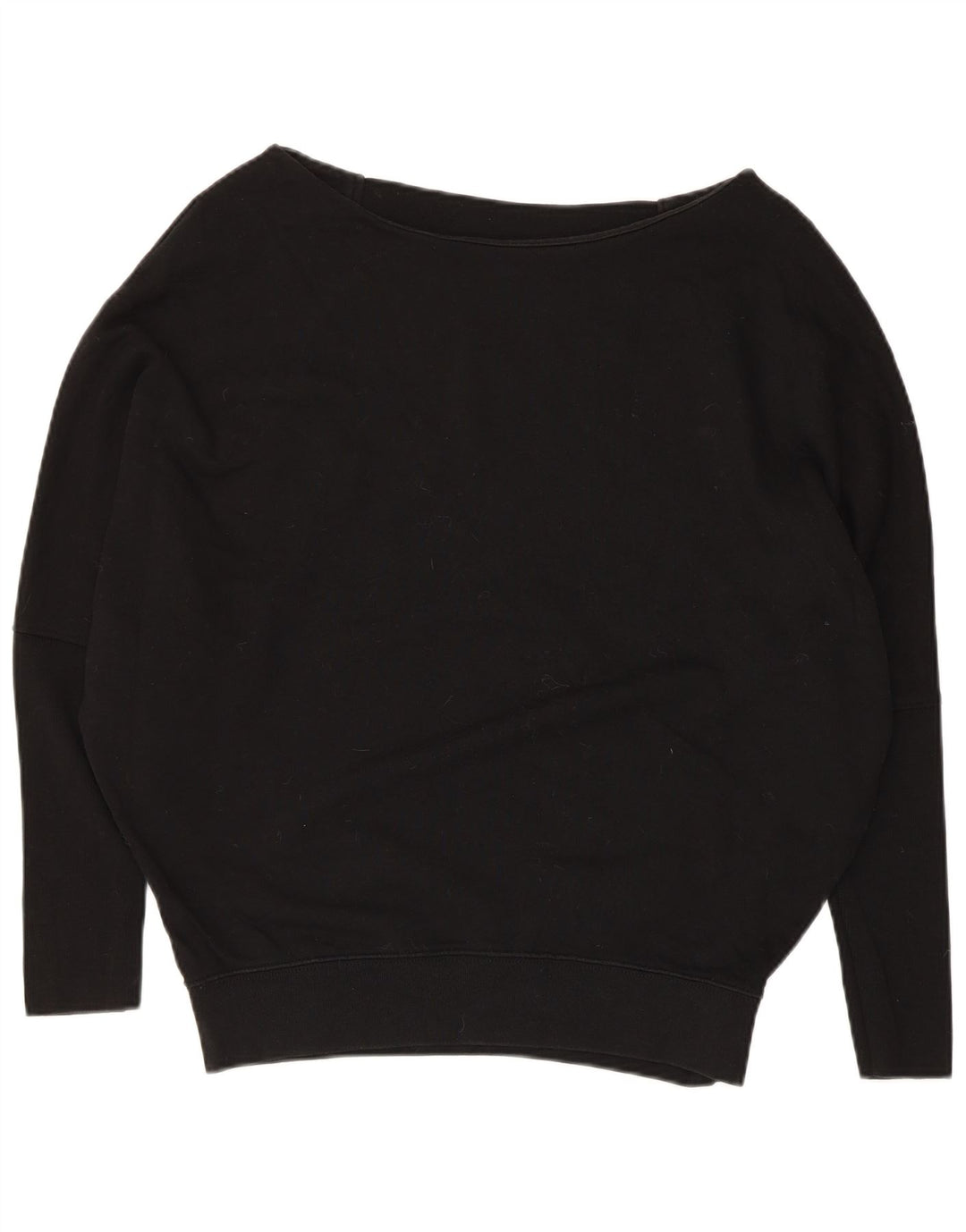 ALL SAINTS Pulover supradimensionat pentru femei UK 14 Bumbac mediu negru