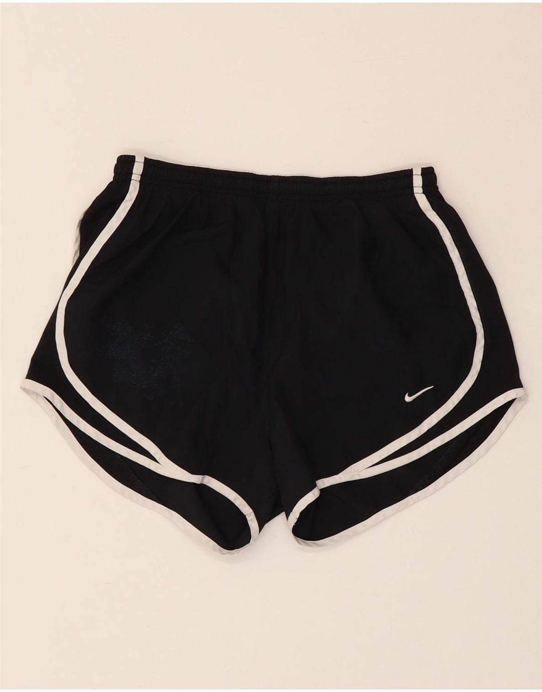 Pantaloni scurți sport Nike Dri Fit pentru femei UK 10, poliester negru mic