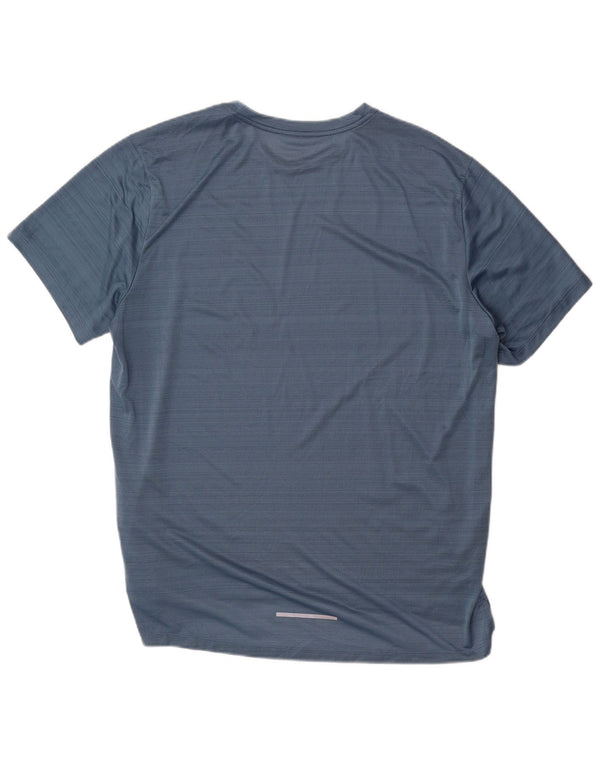 Tricou pentru bărbați Nike Dri Fit Top XL, poliester cu dungi, albastru