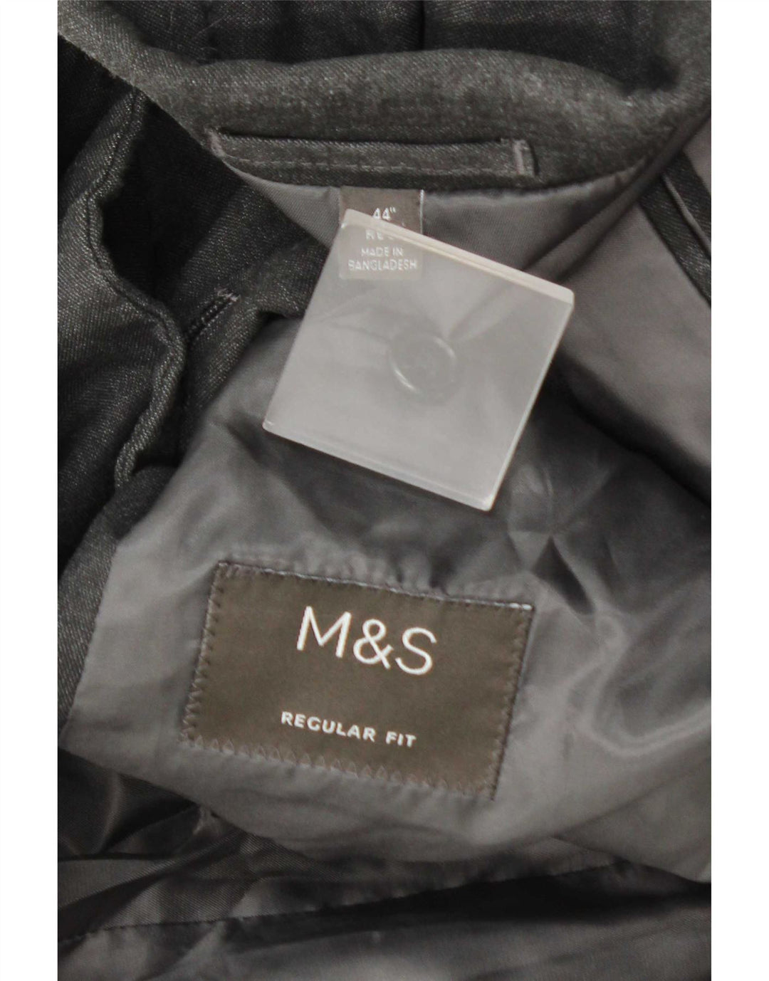 Jachetă pentru bărbați Marks & Spencer, cu 2 nasturi, cu ajustare normală, mărimea 44 XL, gri
