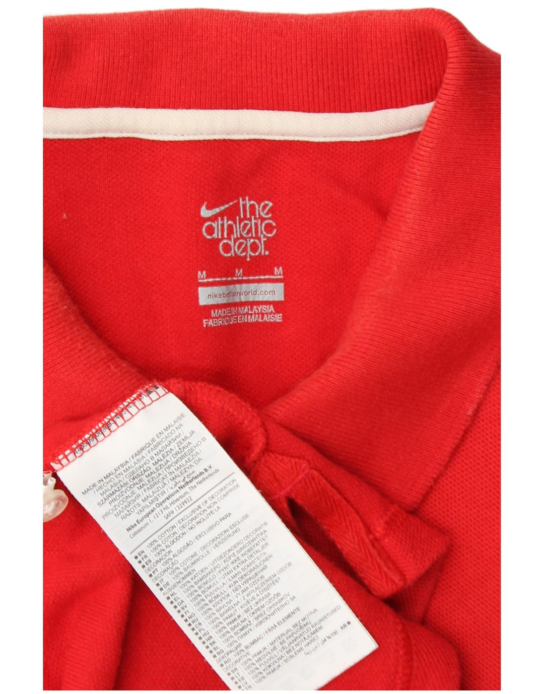 Tricou polo NIKE pentru bărbați, bumbac roșu mediu