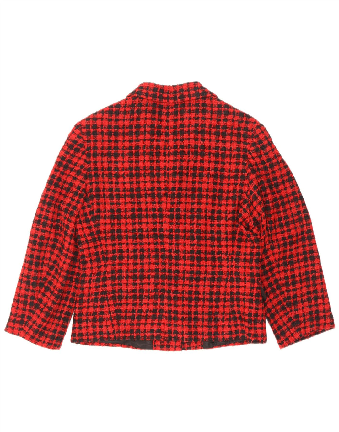 GB.PEDRINI Jachetă Blazer Femei cu 4 nasturi IT 44 Medium Red Check