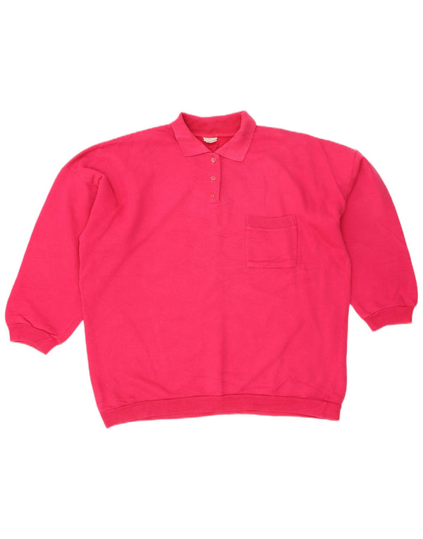 Pulover pentru femei Benetton cu gât polo supradimensionat UK 10 mic roz