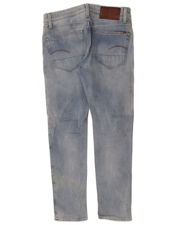 G-Star Mens 3301 Slim Jeans W33 L30 Blue Cotton