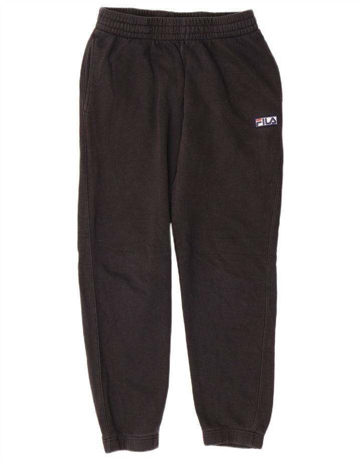 FILA Mens Tracksuit Trousers Joggers Small  Black Cotton