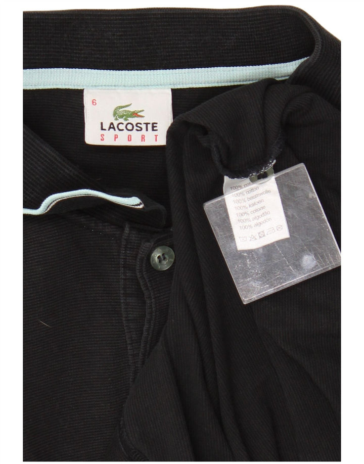 Tricou polo Lacoste pentru bărbați Mărimea 6 XL Bumbac negru