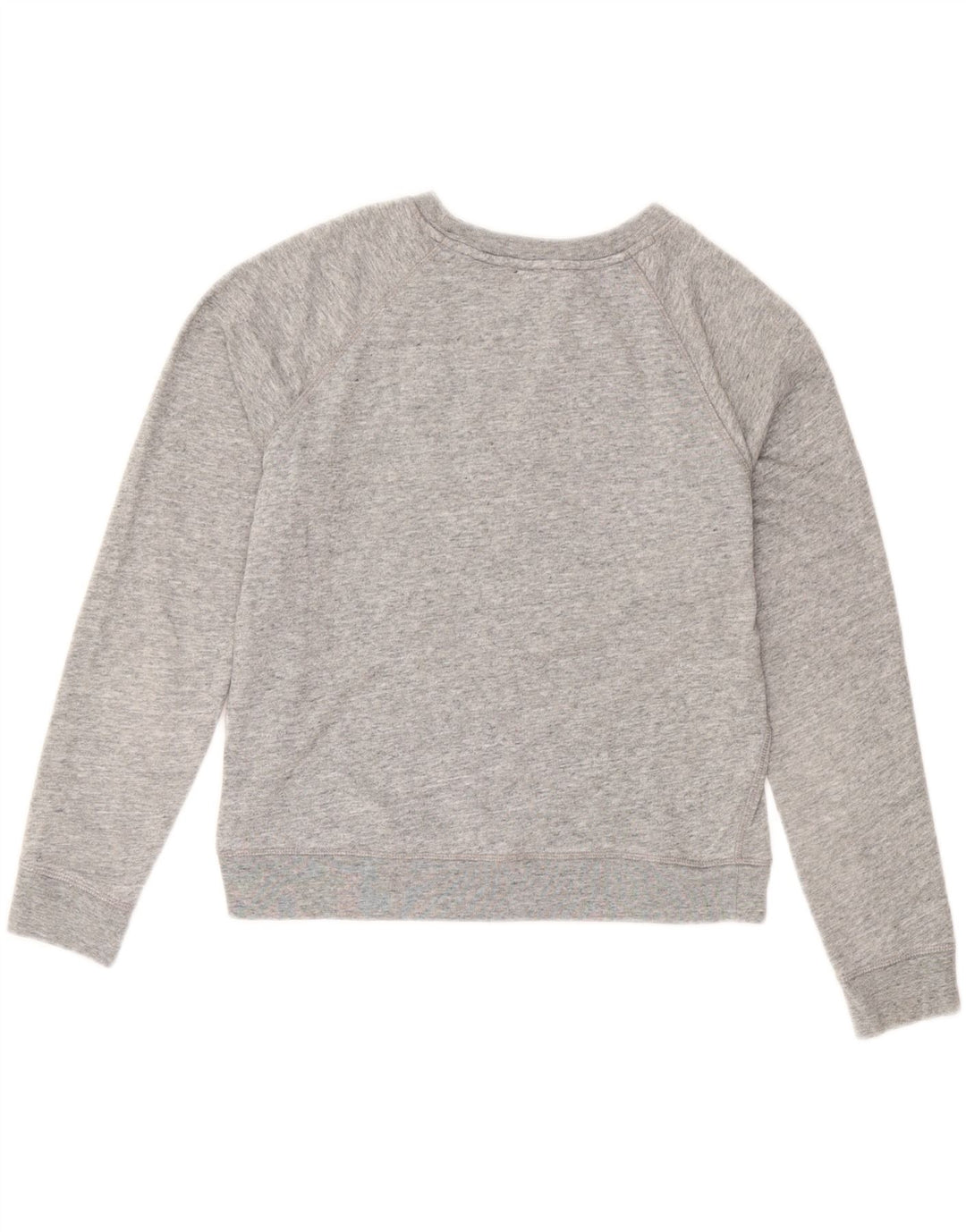 LEVI'S Womens Crop Graphic Sweatshirt Jumper UK 14 Medium Grey Cotton