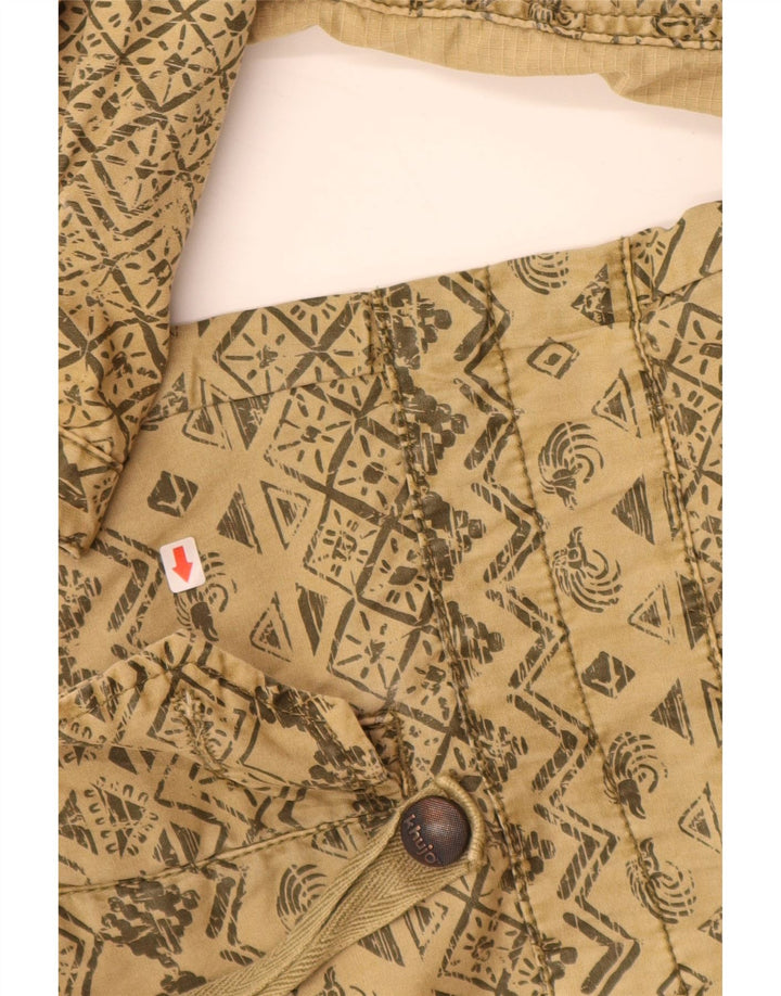 Jachetă parka cu glugă pentru femei KHUJO UK 16 mare, bej, geometrică, bumbac