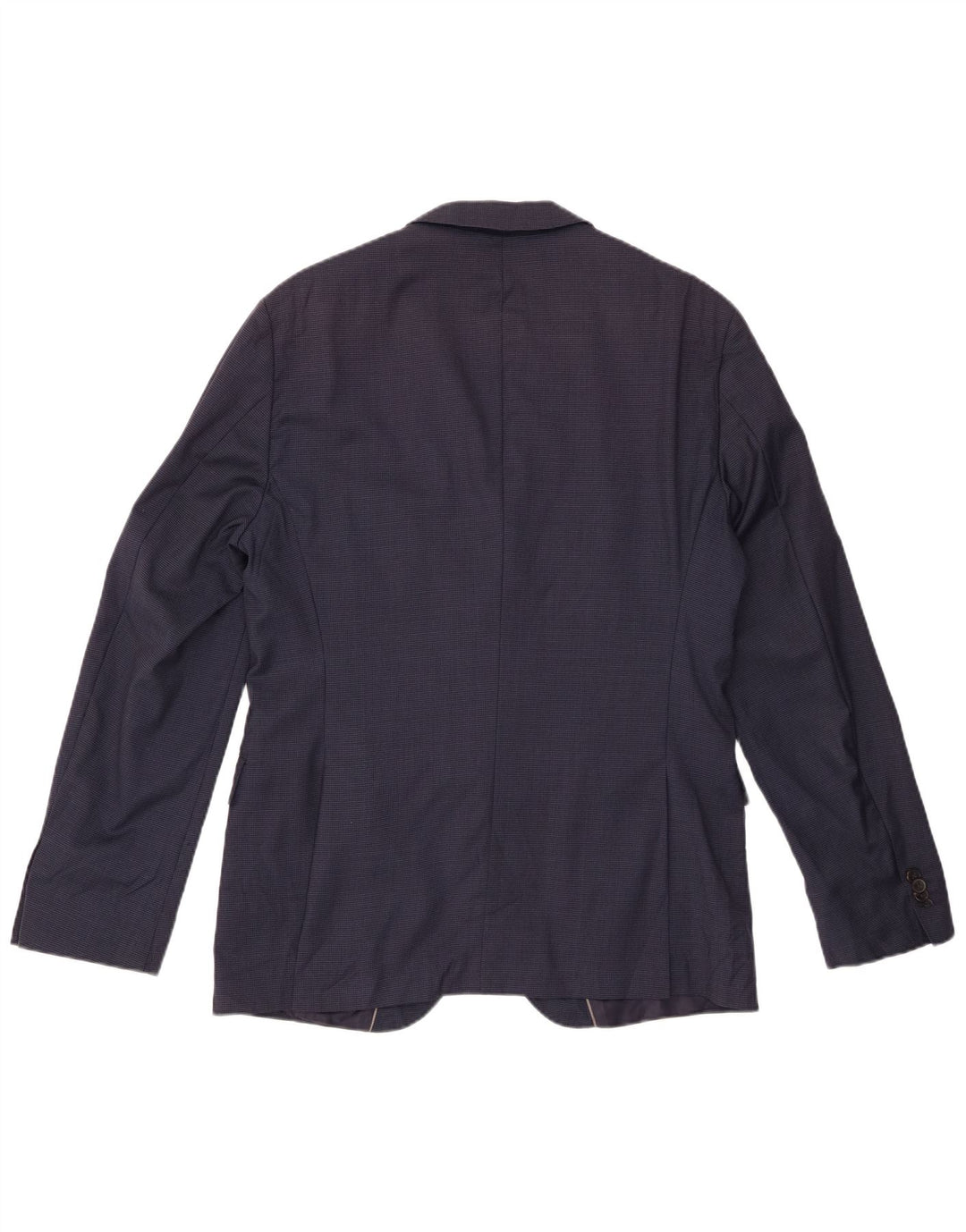 Blazer pentru bărbați HUGO BOSS cu 2 nasturi EU 52 XL Lână cu carouri bleumarin