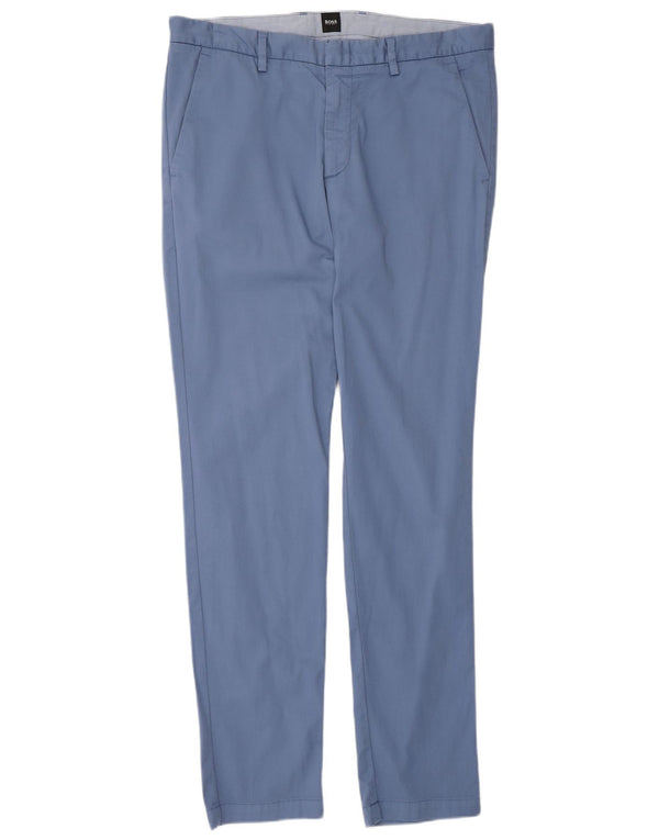 Pantaloni chino slim pentru bărbați Hugo Boss L32 L32 Bumbac albastru