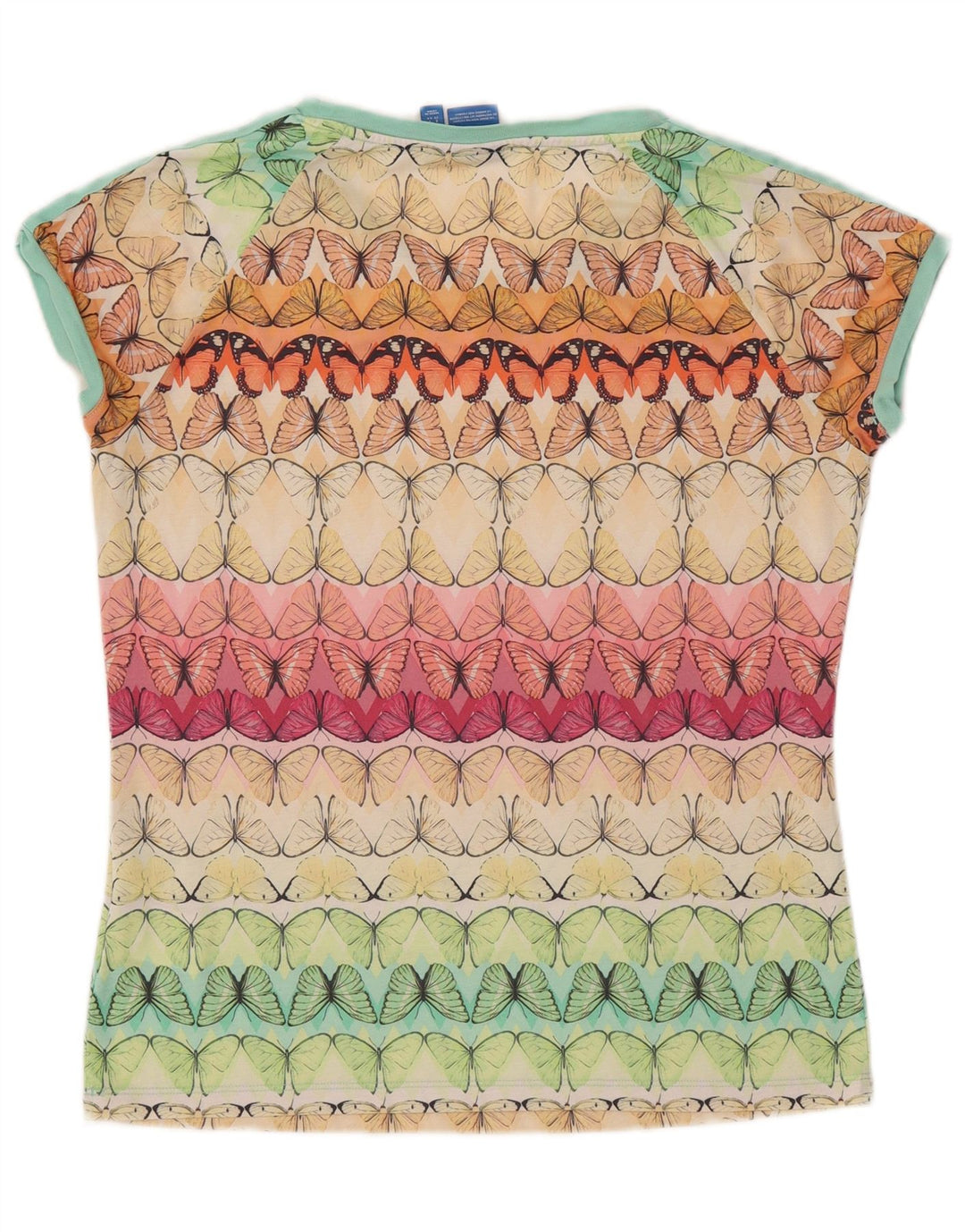 Tricou grafic ADIDAS pentru femei Top UK 12 Medium Multicolor Butterfly