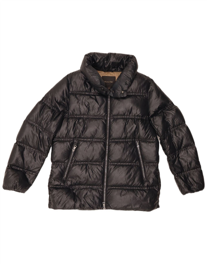 Jachetă căptușită supradimensionată pentru femei Massimo Dutti UK 10 Small Black Nylon