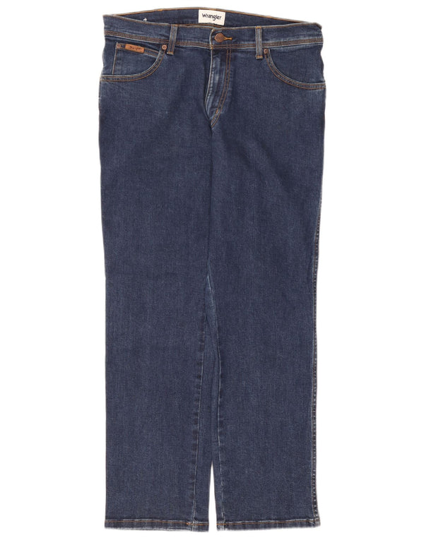 Blugi drepte pentru bărbați Wrangler Texas W34 L30 bumbac albastru