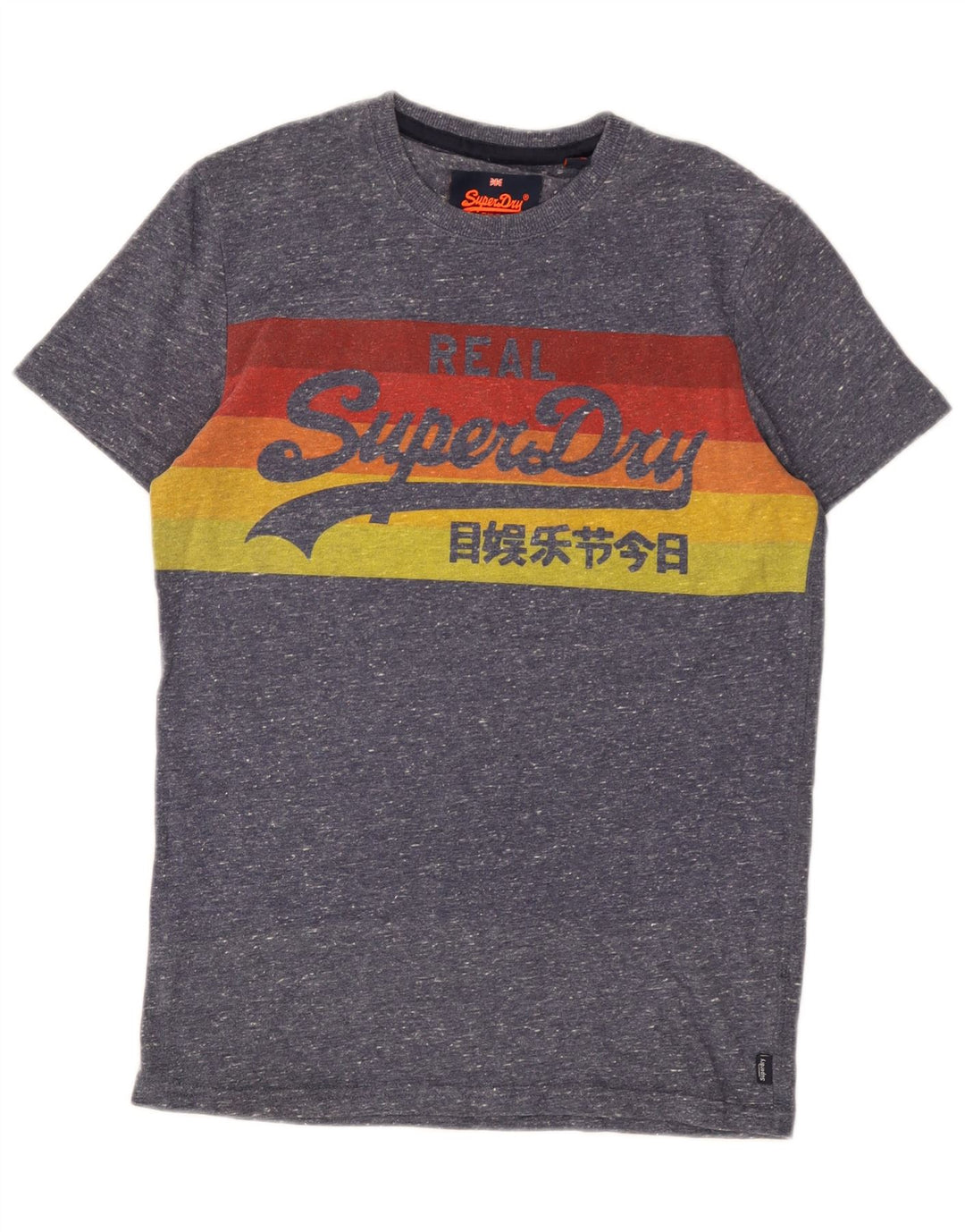 Tricou grafic pentru bărbați Superdry Top mic albastru bumbac cu pete