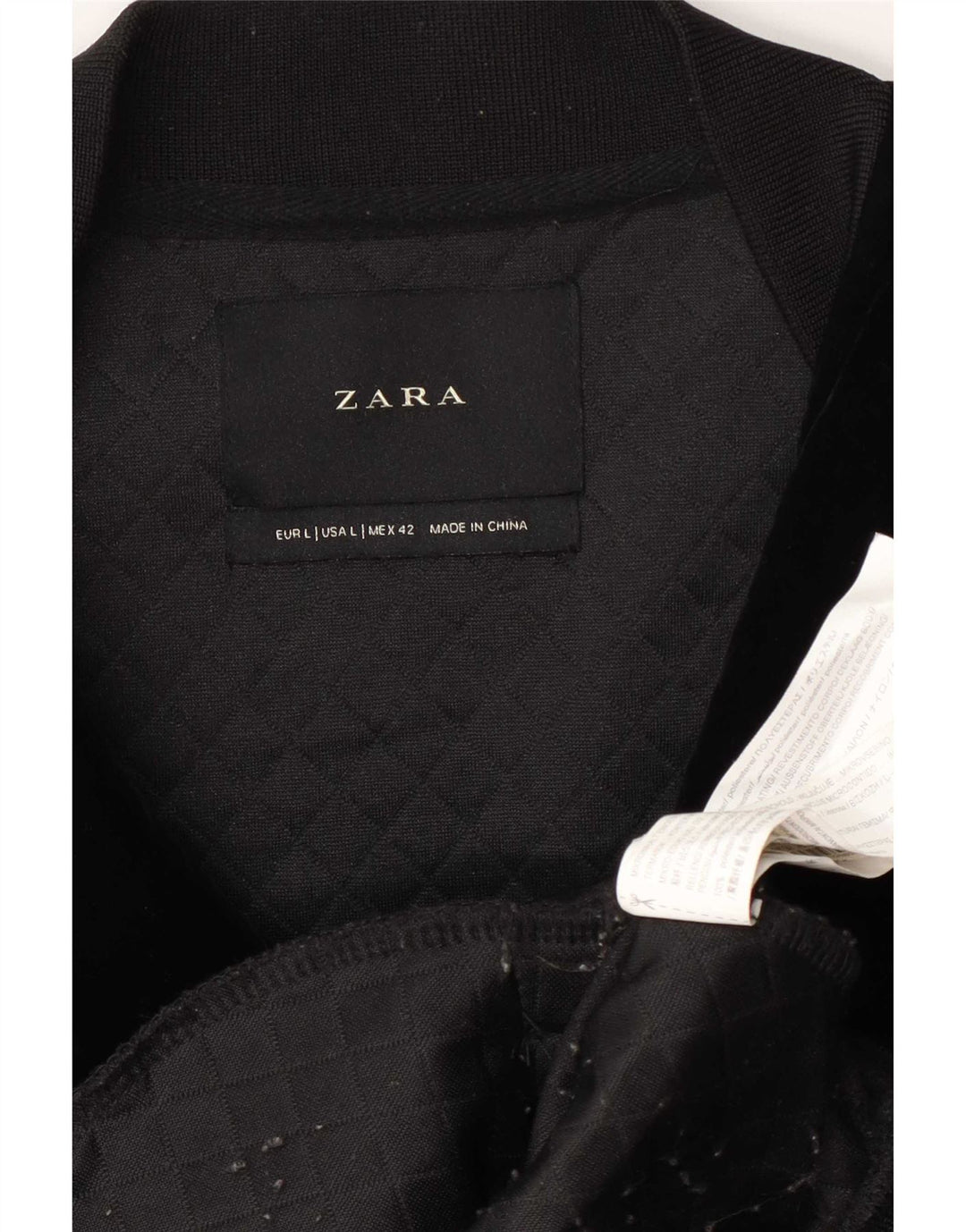 Bomber pentru bărbați Zara UK 40 Poliester negru mare