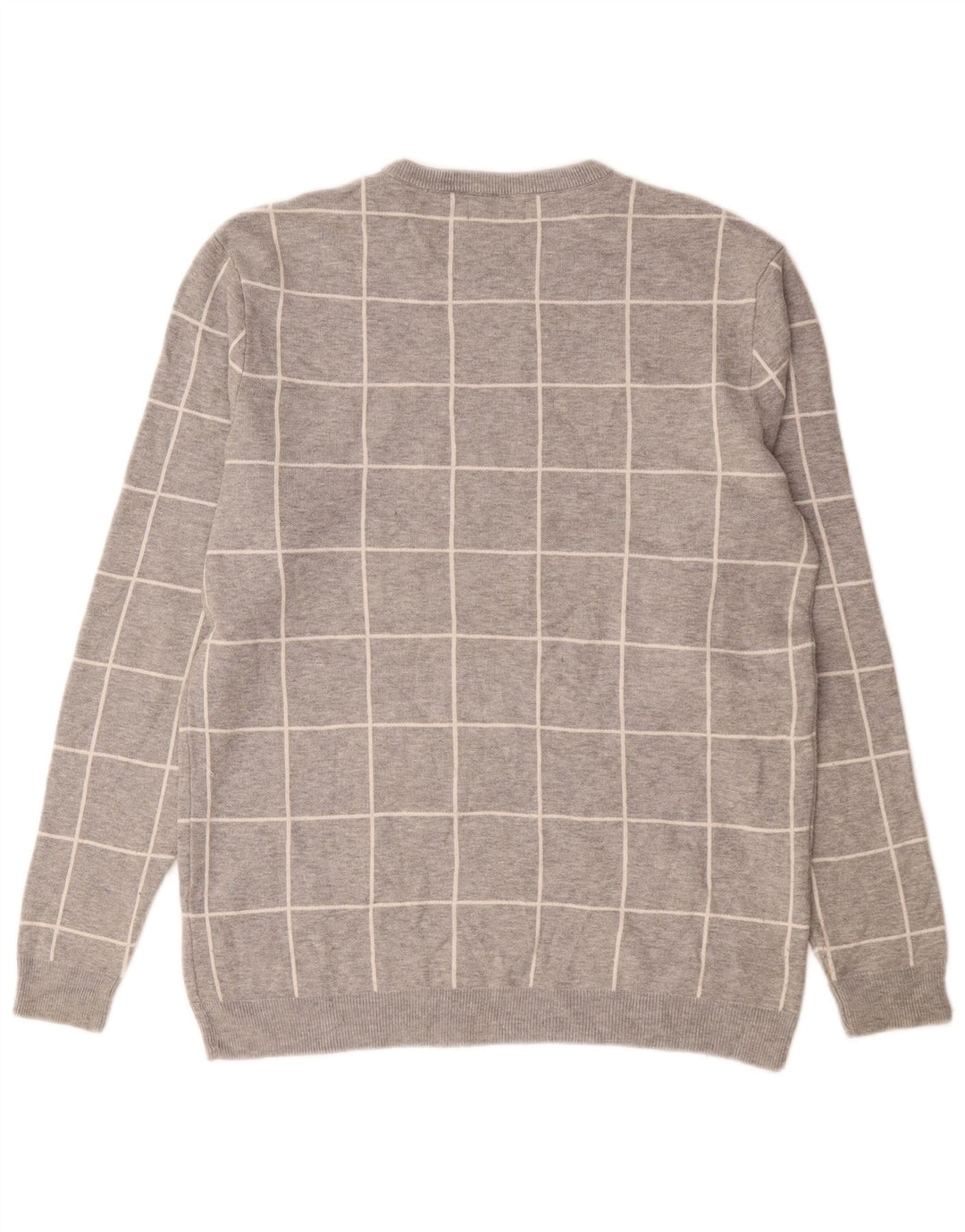 Pulover pentru bărbați Zara, cu decolteu, XL, gri din nailon