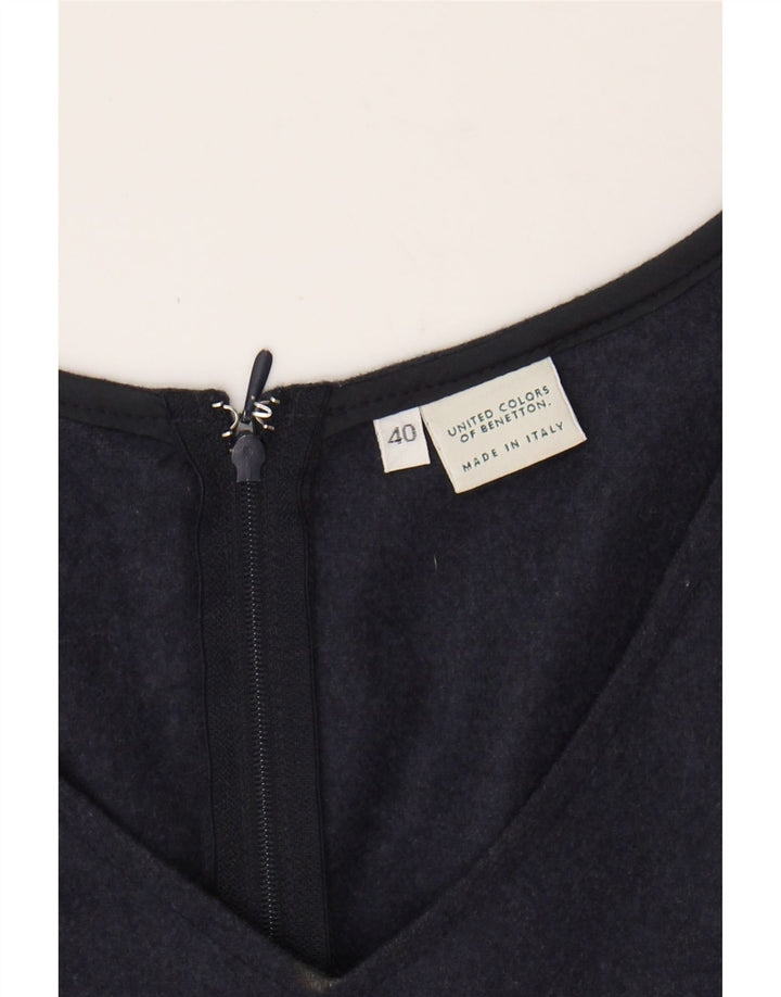 BENETTON Womens Sleeveless Sheath Dress IT 40 Small Navy Blue Vintage Benetton and Second-Hand Benetton from Messina Hembry 