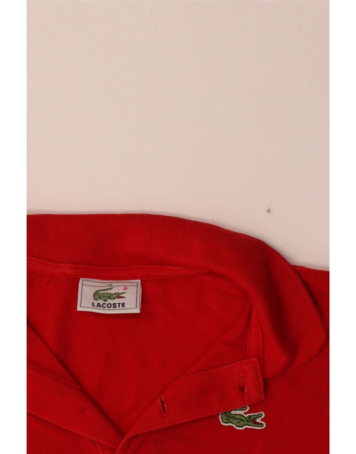 Tricou polo Lacoste pentru baieti 9-10 ani bumbac rosu