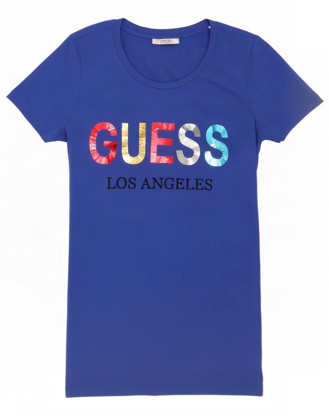 Tricou grafic Guess pentru femei Top UK 8 Small Blue