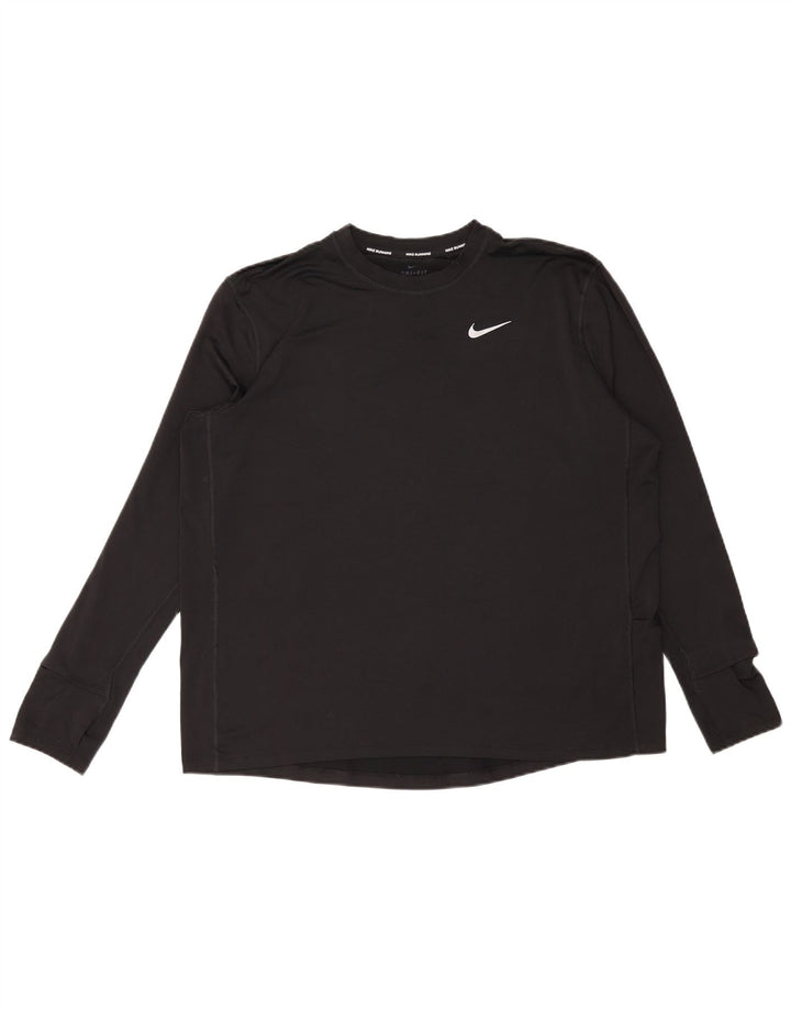 Nike pentru bărbați Dri Fit Top cu mânecă lungă XL, negru