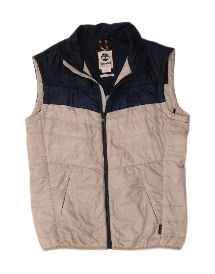 Gilet căptușit pentru bărbați Timberland UK 38 Medium White Colorblock Poliester