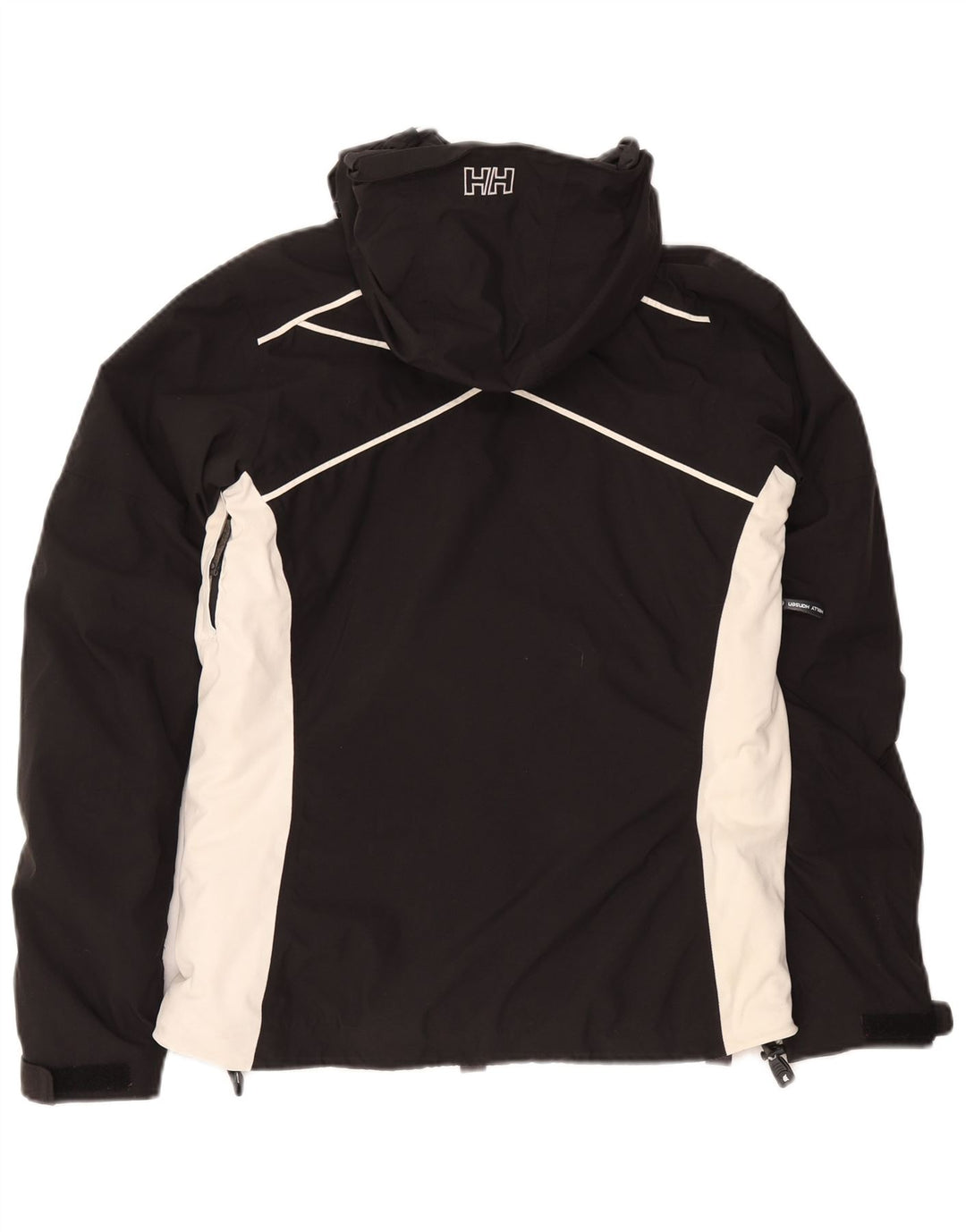 Jachetă de ploaie grafică pentru femei Helly Hansen UK 10, negru, colorblock mic