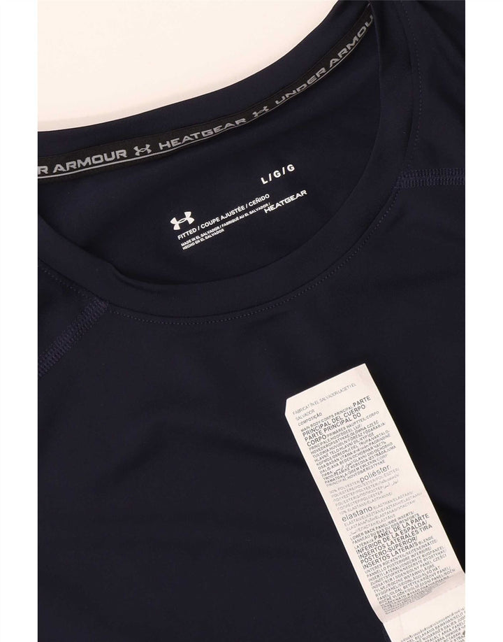 Tricou Under Armour pentru bărbați Heat Gear Top mare poliester bleumarin