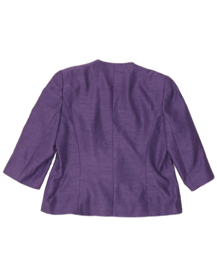 Jachetă pentru femei Jacques Vert, 1 buton, mânecă 3/4, mare, violet