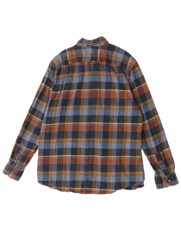 Cămașă de flanel pentru bărbați Ben Sherman XL, bumbac cu carouri multicolore