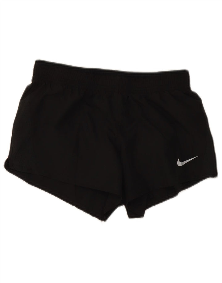 Pantaloni scurți sport Nike Dri Fit pentru femei UK 8 Small Negru Poliester