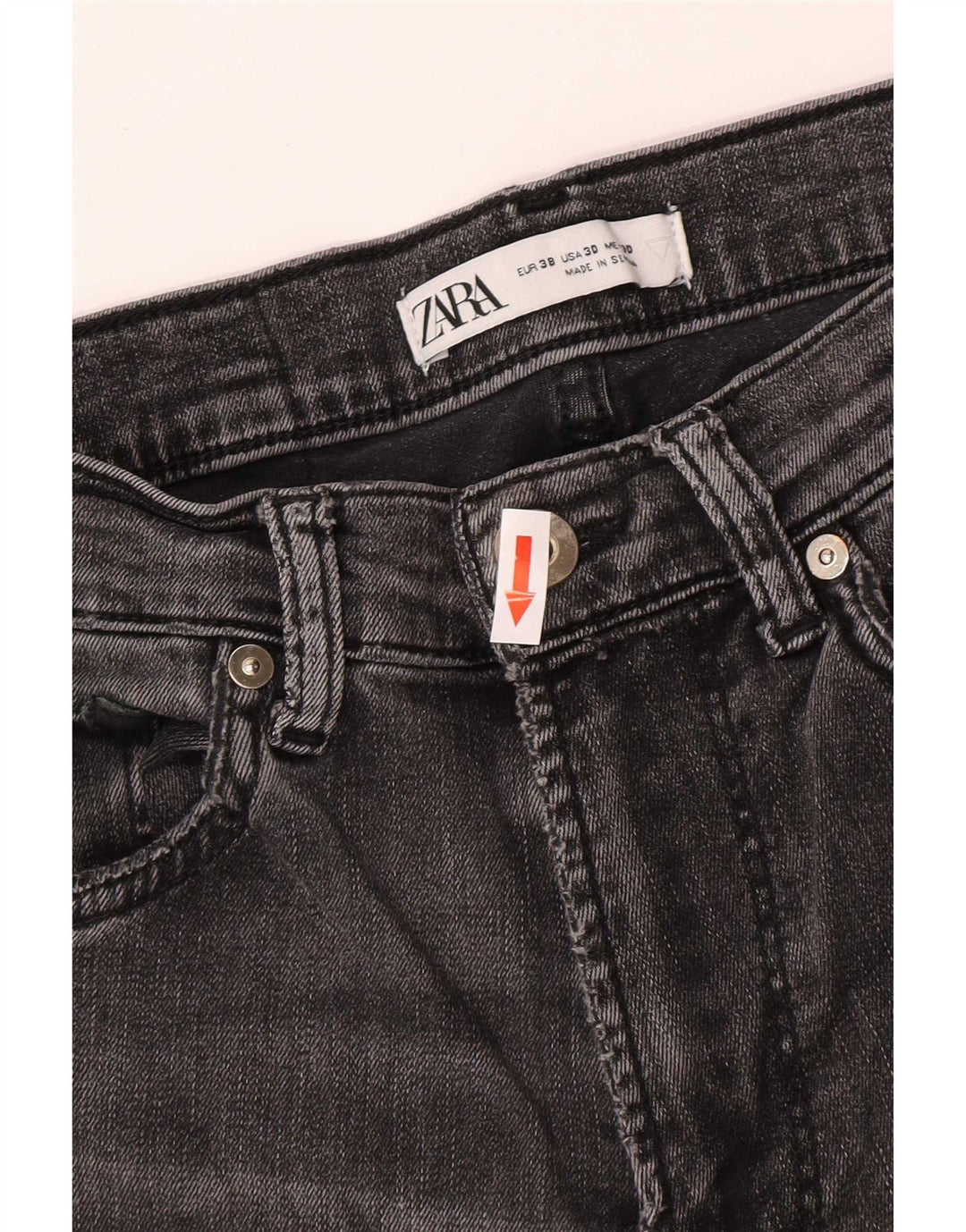 Blugi skinny pentru bărbați Zara EU 38 Mici W30 L29 Gri