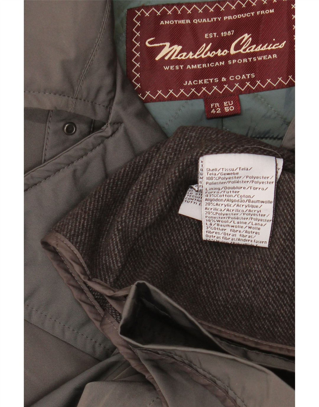 Trenci pentru femei Marlboro Classics EU 50 Poliester mare gri