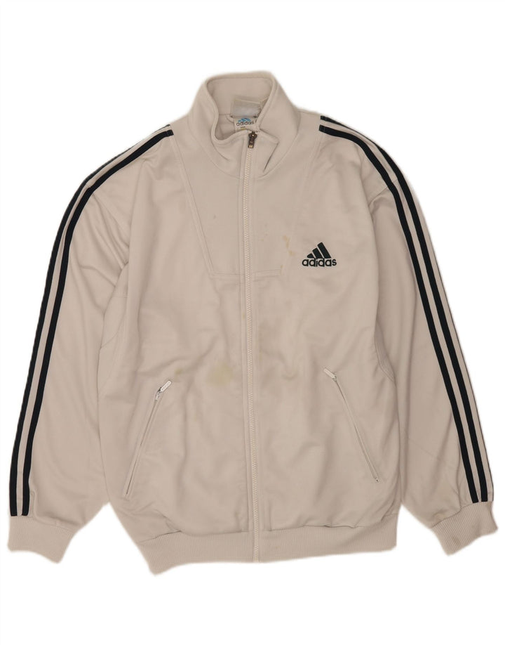 Jachetă de trening pentru bărbați Adidas UK 38/40 Poliester alb mediu