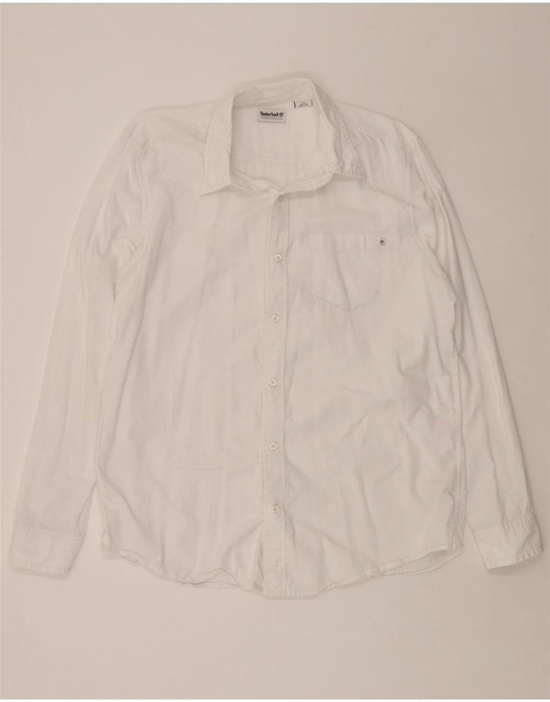 TIMBERLAND Mens Shirt Large White Cotton Vintage Timberland and Second-Hand Timberland from Messina Hembry 